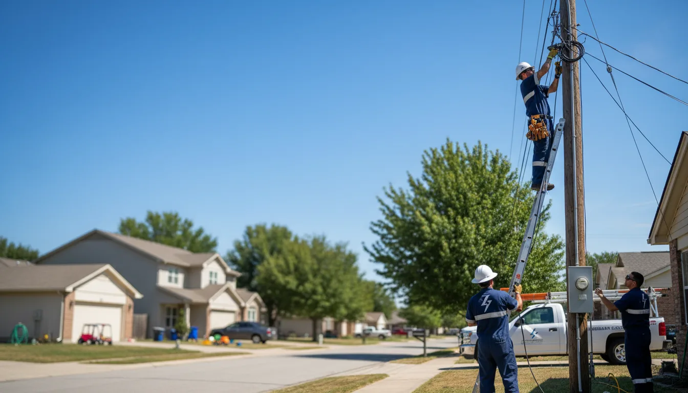 Residential electrician providing installation services in Howe, OK